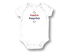 "Food In Poop Out" Baby Romper