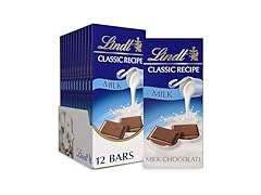 Lindt Classic Recipe Milk Choc Bar 12pk