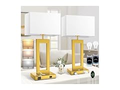 Kondras 22’’ Touch Control Table Lamps Set of 2, Gold