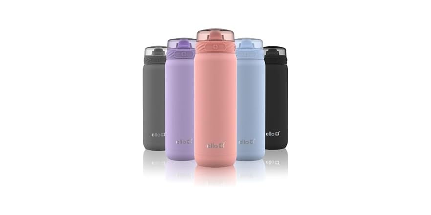 $9.99: Ello 22 oz Cooper Water Bottle with Straw(Coral) at Woot!