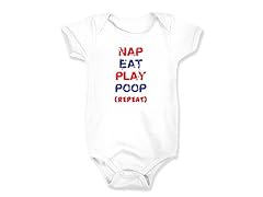 "Nap Eat Play Poop" Baby Romper