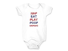 "Nap Eat Play Poop" Baby Romper