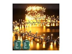 Brightown Minetom Battery Operated Christmas Lights Outdoor, 2 Pack