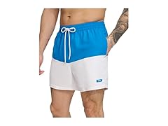 DKNY Men's Volley Swim Trunk Blue (S)
