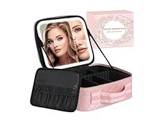 MAFYIY Travel Makeup Bag with LED Mirror
