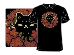 Cute Black Cat in Autumn Wreath