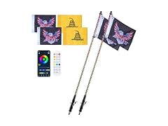 2 PCS 4 FT Whip Light, APP & RF Remote Control