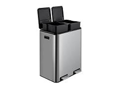 MOVECOM 16 Gallon Dual Compartment Kitchen Trash Can 