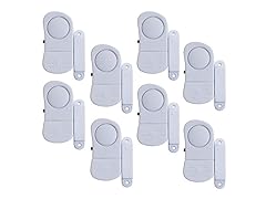 8-Pc Mini Window Security System Alarm Set Whit