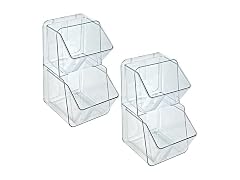 Azar Displays 556760-2PK Two-Tier Clear Organizer 