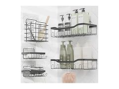 Clara Clark Shower Caddy Adhesive Organizer 5Pk