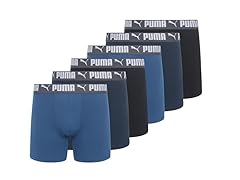 PUMA Men's 6PK Athletic Fit Boxer Briefs