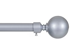 3/4" Sphere Curtain Rod 48"-86"-Silver