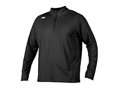 Men's Quarter Zip Pullover 3XL Black