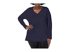 Just MY Size Women (3X) Women's Vneck Long Tee