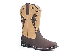 Light-Up Brown Pistol Boots (12Y)