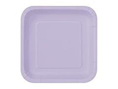 Lavender Solid Square Dessert Plates - 7"
