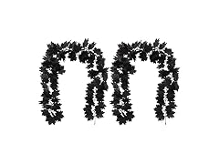 Hananona 2 Pcs Artificial Black Flowers Maple Garlands