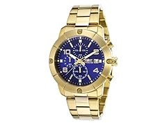 Invicta Men's Specialty Chronograph 18K Gold Plated Bracelet Watch