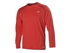 Long-Sleeve Contender Crew - Red Heather