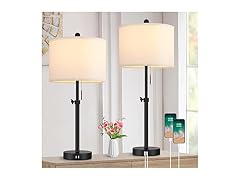 Kondras Adjustable Black Table Lamp Set