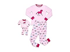 Matching Doll and Girls Pajamas Set