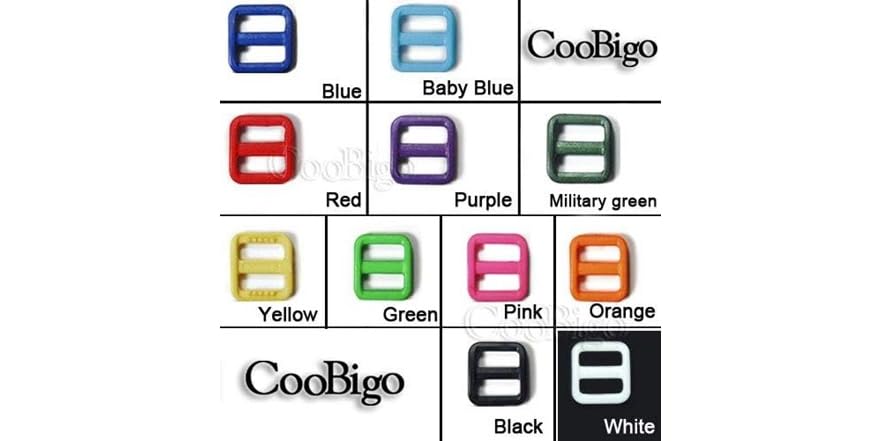 Pc Buckles 50 PC Plastic Adjust Buckles For Straps