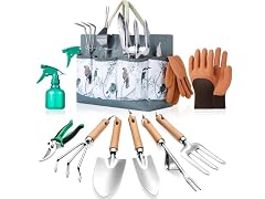 9-Piece Stainless Garden Tool Set w/ Bag