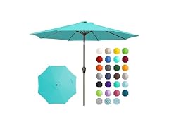 JEAREY 9FT Patio Market Umbrella