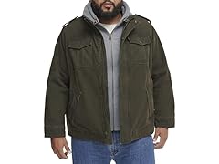 Levi's Mens (2XLT) Cotton Military Jacket Olive