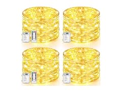Lakumu B0DBVN65BX 4-Pack 400LED Fairy Lights Battery Op