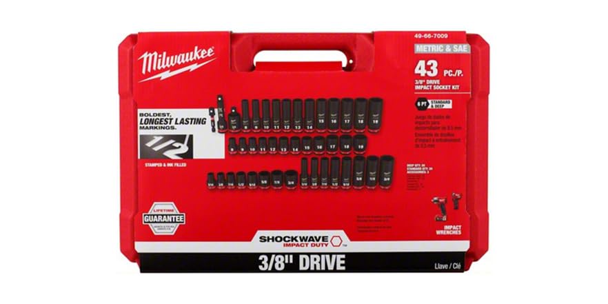 Milwaukee 49-66-7009 43PC SHOCKWAVE Socket Set