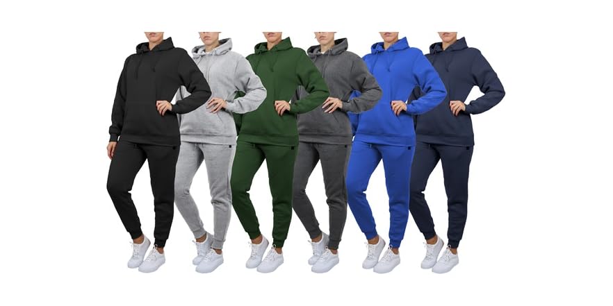 12 Pack Zip Up Hoodie & Jogger 2 Piece Set - Olive
