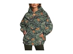 peassa Womens Camo Fleece Hoodie