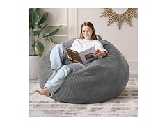Cansunna 4FT Teardrop Bean Bag Chair Grey