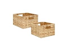 Set of 2 Wicker Basket With Handles