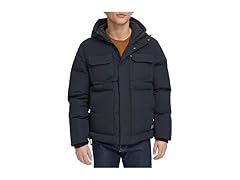 Levis Mens Chest Pocket Hooded Puffer