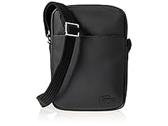 Lacoste Men's Classic Pique Effect Satchel Bag, Black