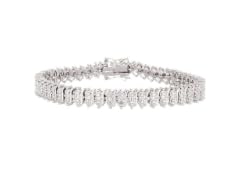 18K Simulated Diamond Tennis Bracelet