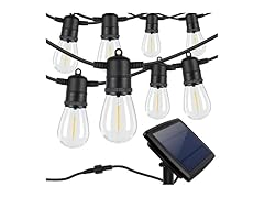 Yochoice Outdoor Solar S14 String Lights 48FT
