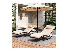 zzwhom Outdoor Lounge Chair Set of 3
