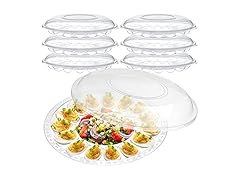 6 Pack Slotted Food Tray With Lid
