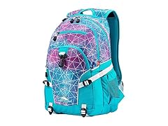 High Sierra Loop Backpack One Size, Sequin Facets/Bluebird/White