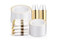 WELLIFE Disposable Plates & Gold