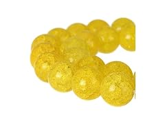 RUBYCA Round Crackle Druk Czech Crystal Pressed Beads