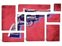 Revolver on Red by Michael Tompsett