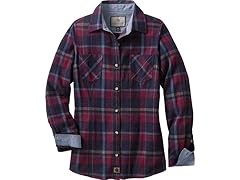 Legendary Whitetails Women (M) Shirt Sangria Plaid