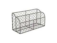 DII Farmhouse Metal Storage, Gray, Letter Holder