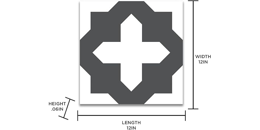 Nordic Peel & Stick Floor Tiles, Black 10pc