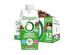 Orgain Organic Protein Shake, Chocolate Fudge, 12-Pk